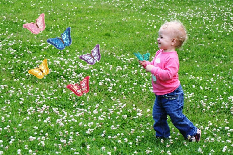 Zhiheng Assorted Colors 12pcs 3D Butterfly Iron On Patches Sew On Embroidered Appliques DIY Motif for Clothing Decoration - Image 5